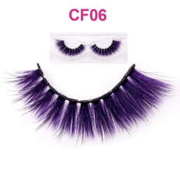 OKAYLASH 3D Dramatic Cruelty Free Faux Mink Colored Eyelashes Natural Long Colorful Blue Eye Lashes for Cosplay Party Make Up