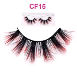OKAYLASH 3D Dramatic Cruelty Free Faux Mink Colored Eyelashes Natural Long Colorful Blue Eye Lashes for Cosplay Party Make Up