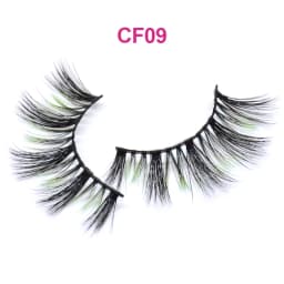 OKAYLASH 3D Dramatic Cruelty Free Faux Mink Colored Eyelashes Natural Long Colorful Blue Eye Lashes for Cosplay Party Make Up