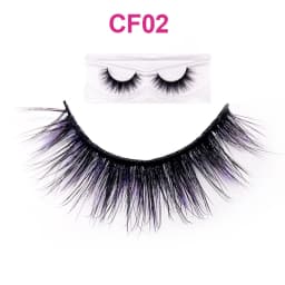 OKAYLASH 3D Dramatic Cruelty Free Faux Mink Colored Eyelashes Natural Long Colorful Blue Eye Lashes for Cosplay Party Make Up