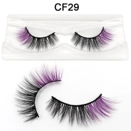 OKAYLASH 3D Dramatic Cruelty Free Faux Mink Colored Eyelashes Natural Long Colorful Blue Eye Lashes for Cosplay Party Make Up