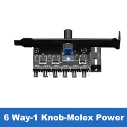 PCI Fan Speed Controller,12V Molex 4Pin or SATA Powered 6 8 Fan Hub,PWM 4 Pin CPU Radiator 3Pin Case Cooler Temperature Control