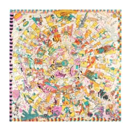 POBING Manual Hand Rolled Twill Silk Scarf Women Animals Kingdom Square Scarves Echarpes Foulards Femme Wrap Bandana Hijab 90CM