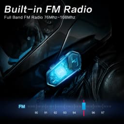 2pcs Fodsports M1-S Plus Helmet Intercom Motorcycle Helmet Bluetooth Headset 8 Riders 2000M,FM Radio,Music Share.