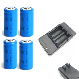 16340 1300mAh 3.7V Li-ion Rechargeable Batteries CR123A Battery For LED Flashlight Travel Wall Charger For 16340 CR123A Battery