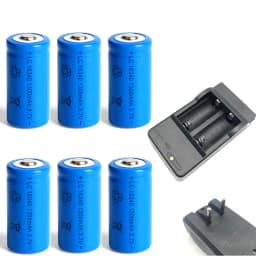 16340 1300mAh 3.7V Li-ion Rechargeable Batteries CR123A Battery For LED Flashlight Travel Wall Charger For 16340 CR123A Battery