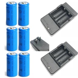 16340 1300mAh 3.7V Li-ion Rechargeable Batteries CR123A Battery For LED Flashlight Travel Wall Charger For 16340 CR123A Battery