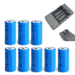 16340 1300mAh 3.7V Li-ion Rechargeable Batteries CR123A Battery For LED Flashlight Travel Wall Charger For 16340 CR123A Battery