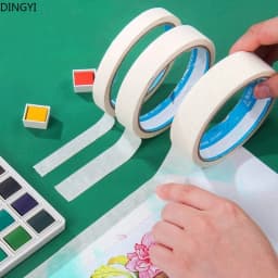 Watercolor Masking Tape Art Painting Adhesive Textured Tape Paper Writable Anti-dirty Cover Glue Leave White Tool Art Supplies