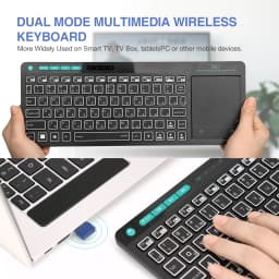 Rii K18S Wireless Backlit Russian Mini Bluetooth Keyboard with Multi-Touch For Smart TV Android TV Box,IPTV HTPC,PC