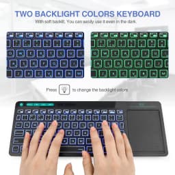 Rii K18S Wireless Backlit Russian Mini Bluetooth Keyboard with Multi-Touch For Smart TV Android TV Box,IPTV HTPC,PC