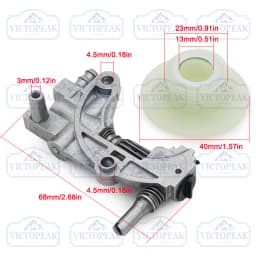 Replacement Chainsaw Parts Oil Pump and Worm for Chinese Chain Saw 45cc 52cc 58cc