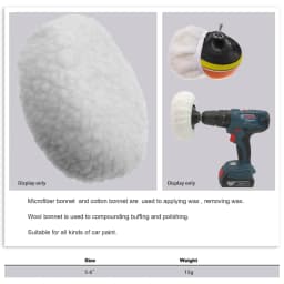 5 Packs Car Polisher Pad Bonnet 5 to 6 Inch Car Polishing Bonnet Woollen Waxing Pad for Car Polisher Cleaning Polishing