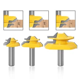 12mm 1/2' Shank Miter 45 Degree Glue Joint Router Bits .Glue Joint Set Woodworking Cutter Tenon Cutter for Woodworking ToolsRCT