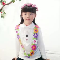 3PCS DIY Non-woven Necklace Flower DIY Handmade Wreath Garland Creative Children Toys Exquisite Safety Crafts Toy Girls Gifts