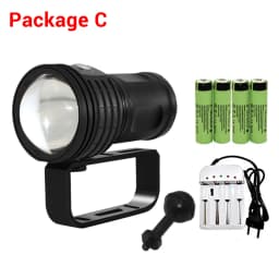 Tactical Underwater 100m LED Diving Flashlight Waterproof COB LED 10800Lumens Photography Video Fill Light Torch 4*18650 Battery