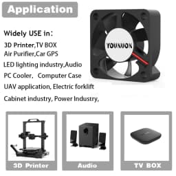2 Pieces DC 24V 12V 5V 40mm x 40mm x 10mm 2-Pin Ball Bearing Computer PC Case Cooling Fan 4010 3D Printer Fan