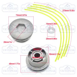 Aluminium Line Head Trimmer Head Reel Kit for Brush Cutter