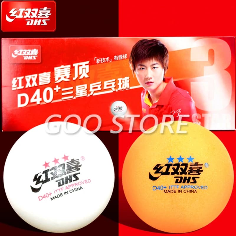 DHS 3-Star D40+ Table Tennis Balls 3 Star new material 3-Star seamed ABS balls plastic poly Ping Pong Balls