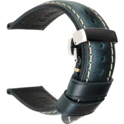 MAIKES High Quality Genuine Leather Watchband 18mm Calf Leather Watch Band Butterfly Buckle Strap Bracelet Accessories Wristband