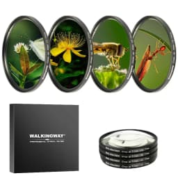 Walkingway Macro Close Up Filter DSLR Camera Lens Filter 37/40.5/49/52/55/58/62/67/72/77/82mm for Canon Sony Nikon DSLR Cameras