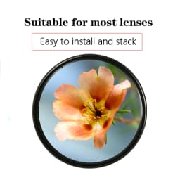 Walkingway Macro Close Up Filter DSLR Camera Lens Filter 37/40.5/49/52/55/58/62/67/72/77/82mm for Canon Sony Nikon DSLR Cameras