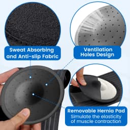 VELPEAU Umbilical Hernia Belt for Epigastric Incisional and Belly Button Hernia, Navel Abdominal Binder with Compression Pad