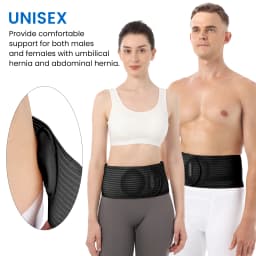 VELPEAU Umbilical Hernia Belt for Epigastric Incisional and Belly Button Hernia, Navel Abdominal Binder with Compression Pad