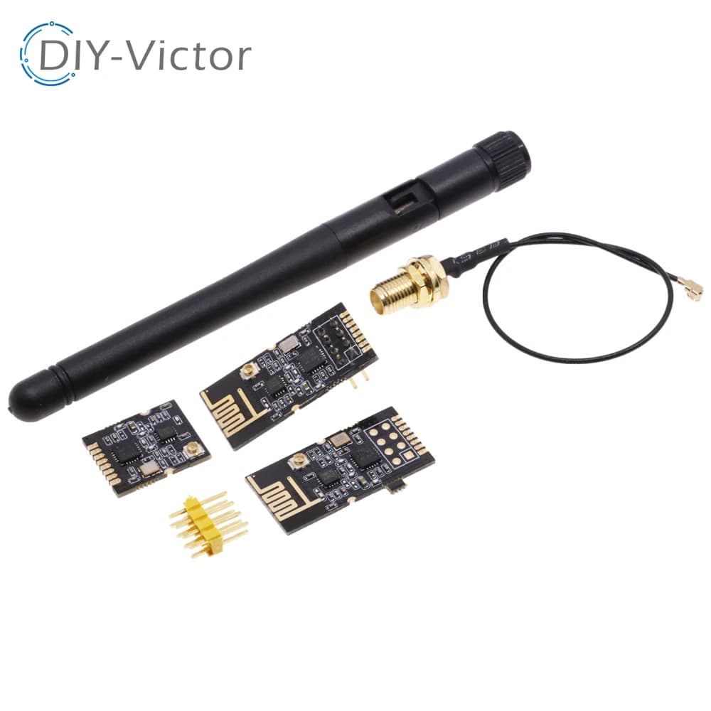 GT-24 Wireless Module 2.4G NRF24L01+PA+LNA With Antenna Industrial Grade Digital Transmission 1100M Distance SMD/DIP/Mini