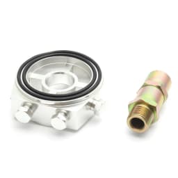 Universal Automotive Car Aluminum Oil Filter Sandwich Plate Adapter Oil Press Temp Sensor Adapter With Connectors Kit