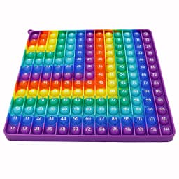 12x12 Multiplication 12+12 Addition Push Its Bubble Fidget Toys, Right Angle Rainbow Educational Teaching Toys