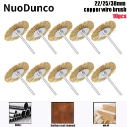 10Pcs Steel Wire Brush 3mm Shank Polishing Wheel Mini Drill Dremel Metal Rust Removal Surface Pretreatment Grinding Rotary Tool