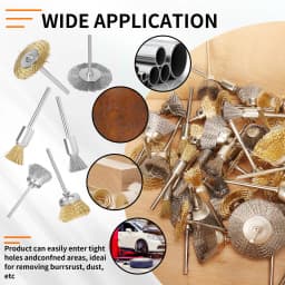 10Pcs Steel Wire Brush 3mm Shank Polishing Wheel Mini Drill Dremel Metal Rust Removal Surface Pretreatment Grinding Rotary Tool