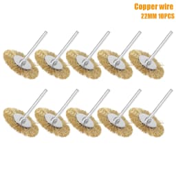10Pcs Steel Wire Brush 3mm Shank Polishing Wheel Mini Drill Dremel Metal Rust Removal Surface Pretreatment Grinding Rotary Tool