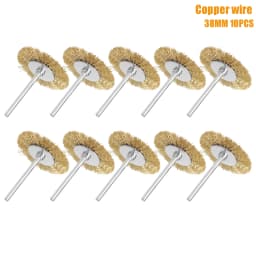 10Pcs Steel Wire Brush 3mm Shank Polishing Wheel Mini Drill Dremel Metal Rust Removal Surface Pretreatment Grinding Rotary Tool