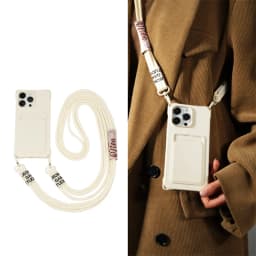 Strap Case For iPhone 17 Pro Max 16 15 14 12 18 13 Mini Plus Air Shockproof Silicone Card Slot Crossbody Necklace Lanyard Cover