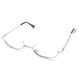 Y2K Half Frame Glasses Without Lens Girls Chic Harajuku Cosplay Party Fashion Decoration Glasses Metal Photography Fake Glasses