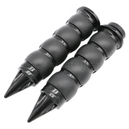 1" 25mm & 7/8'' 22mm Billet Rubber Flame Spike Hand Grips For Harley Honda Kawasaki Suzuki Yamaha Bikes Cruiser Chopper Custom