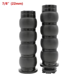 1" 25mm & 7/8'' 22mm Billet Rubber Flame Spike Hand Grips For Harley Honda Kawasaki Suzuki Yamaha Bikes Cruiser Chopper Custom