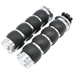 1" 25mm & 7/8'' 22mm Billet Rubber Flame Spike Hand Grips For Harley Honda Kawasaki Suzuki Yamaha Bikes Cruiser Chopper Custom