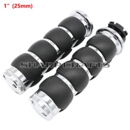 1" 25mm & 7/8'' 22mm Billet Rubber Flame Spike Hand Grips For Harley Honda Kawasaki Suzuki Yamaha Bikes Cruiser Chopper Custom