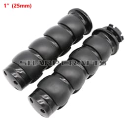 1" 25mm & 7/8'' 22mm Billet Rubber Flame Spike Hand Grips For Harley Honda Kawasaki Suzuki Yamaha Bikes Cruiser Chopper Custom