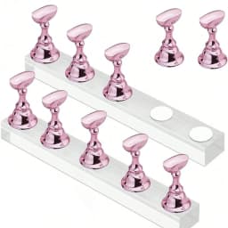 5/30pcs/Set Magnetic Nail Holder False Nail Tip Practice Stand Crystal Base Holder Nail Art Display For Art Salon DIY & Practice