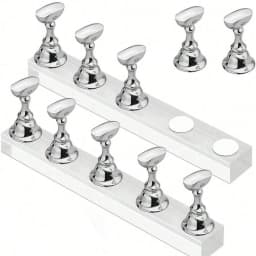 5/30pcs/Set Magnetic Nail Holder False Nail Tip Practice Stand Crystal Base Holder Nail Art Display For Art Salon DIY & Practice