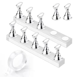 5/30pcs/Set Magnetic Nail Holder False Nail Tip Practice Stand Crystal Base Holder Nail Art Display For Art Salon DIY & Practice