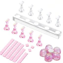 5/30pcs/Set Magnetic Nail Holder False Nail Tip Practice Stand Crystal Base Holder Nail Art Display For Art Salon DIY & Practice