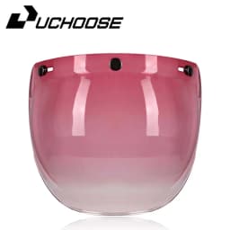 Authentic Bubble Mirror Motorcycle Helmet Three Button Type Retro Style Helmet Lenses Bubble Shield Visors Helmet Accessories