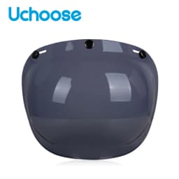 Authentic Bubble Mirror Motorcycle Helmet Three Button Type Retro Style Helmet Lenses Bubble Shield Visors Helmet Accessories