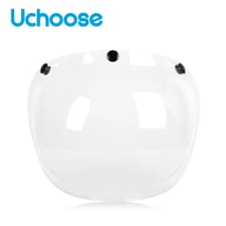 Authentic Bubble Mirror Motorcycle Helmet Three Button Type Retro Style Helmet Lenses Bubble Shield Visors Helmet Accessories