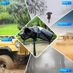 JJC Portable Camera Rain Cover Rain Shade Waterproof Raincoat Raincover DSLR Camera Accessories for Canon Nikon Sony Olympus